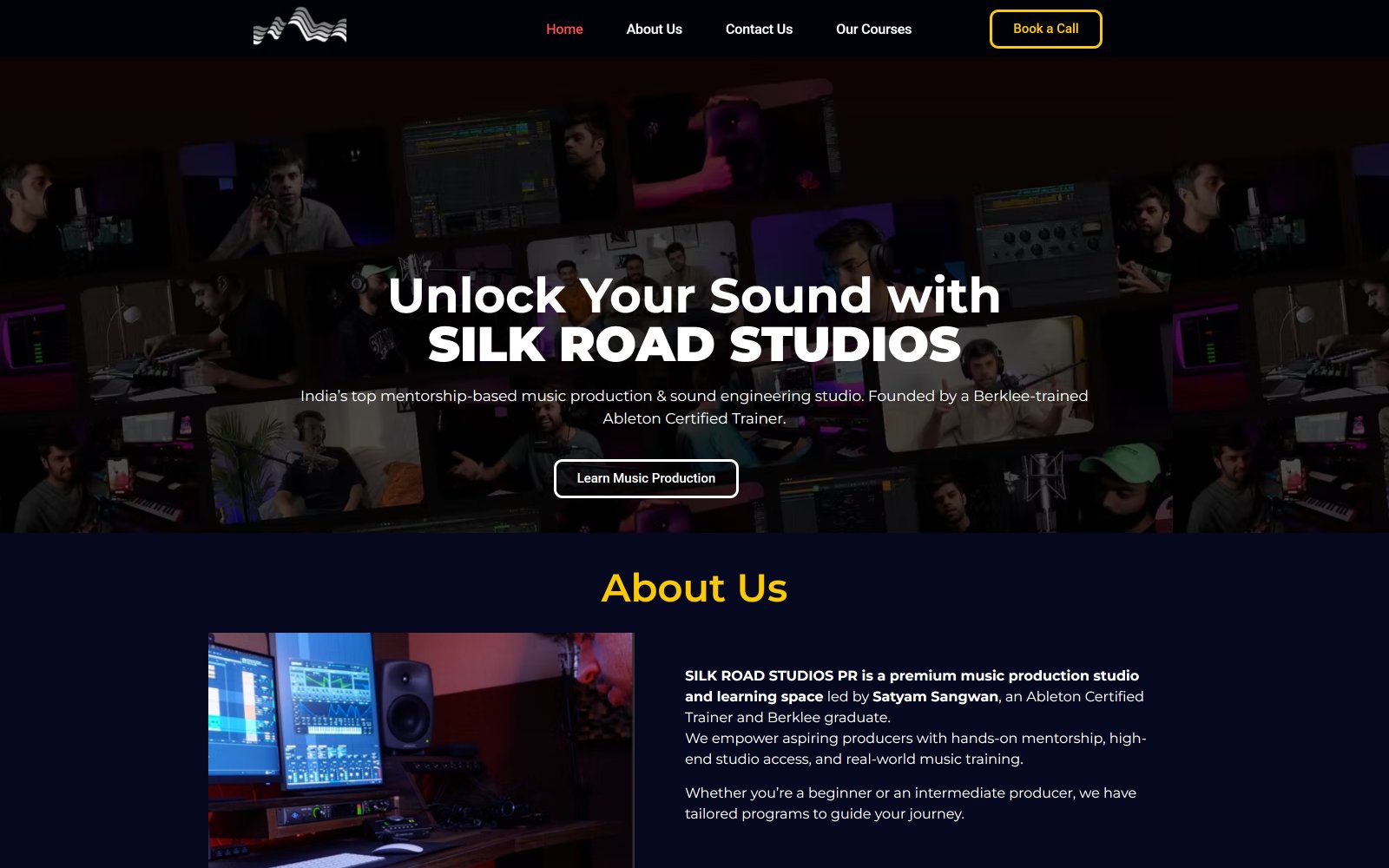 Silk Road Studios website preview